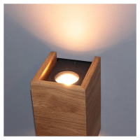 FISCHER & HONSEL LED nástěnné světlo Shine-Wood dub 2xGU10 10x18cm