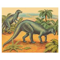 Ilustrace Two Tyrannosaurus Rex, CSA-Printstock, 40 × 30 cm