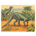 Ilustrace Two Tyrannosaurus Rex, CSA-Printstock, 40 × 30 cm