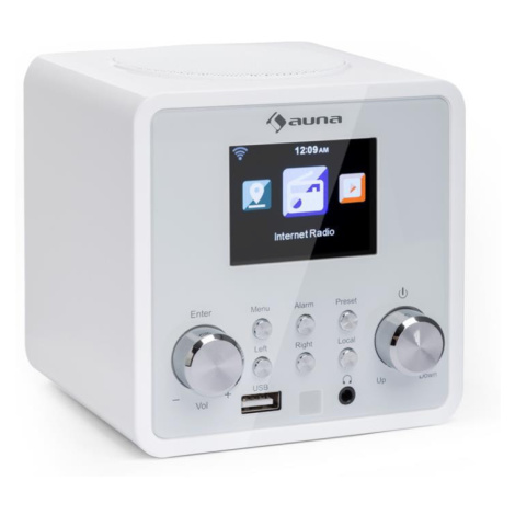 Auna IR-120 internetové rádio, wi-fi DNLA UPNP APP-control, bílá barva