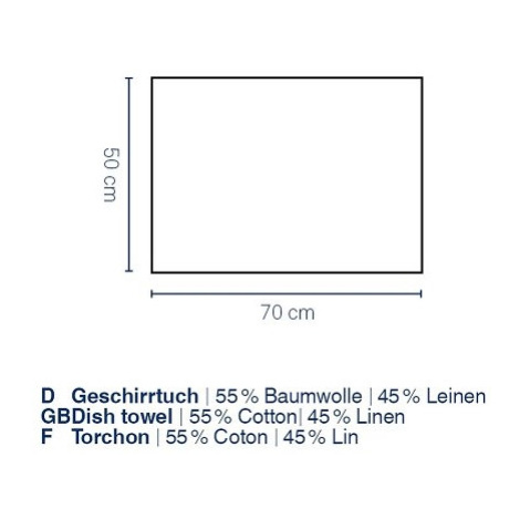 KELA Utěrka Puro 55% bavlna/45% len šedá 70,0x50,0cm KL-12805