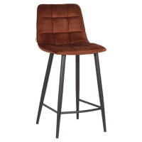 Koňakově hnědé sametové barové židle v sadě 2 ks 94 cm Jelt – LABEL51