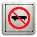 Accept Piktogram "zákaz jízdy na skateboardu" (80 × 80 mm) (stříbrná tabulka - barevný tisk)