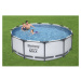 Nadzemní bazén kulatý Steel Pro MAX, kartušová filtrace, schůdky, průměr 3,66m, výška 1m
