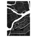 Mapa Saint Petersburg black, (26.7 x 40 cm)