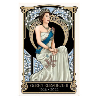 Plakát, Obraz - Art Nouveau - The Queen Elizabeth II, (61 x 91.5 cm)