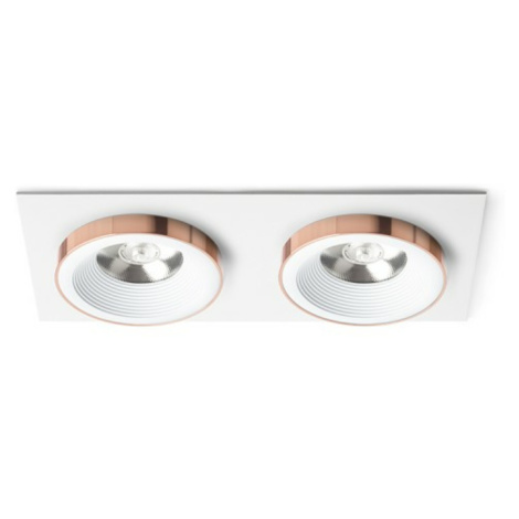 RED - DESIGN RENDL RENDL SHARM SQ II zápustná bílá měď 230V LED 2x10W 24° 3000K R13255