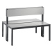 C+P Šatnová lavice BASIC PLUS, oboustranná, plocha sedáku z HPL, poloviční výška, délka 1000 mm,
