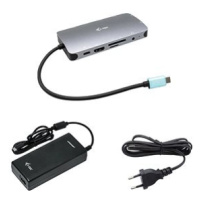 i-tec USB-C Metal Nano Dock HDMI/VGA with LAN, Power Delivery 100W + zdroj 112W