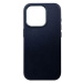 Kožený zadní kryt FIXED MagLeather s podporou MagSafe pro Apple iPhone 15 Pro, modrá