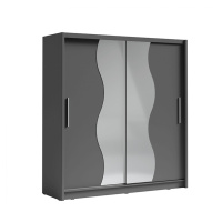 Skříň s posuvnými dveřmi BIRGAMO TYP 1, tmavěšedá/grafit