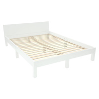 Bílá dvoulůžková postel z bukového dřeva s roštem 160x200 cm Dabi – Ragaba