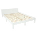 Bílá dvoulůžková postel z bukového dřeva s roštem 160x200 cm Dabi – Ragaba