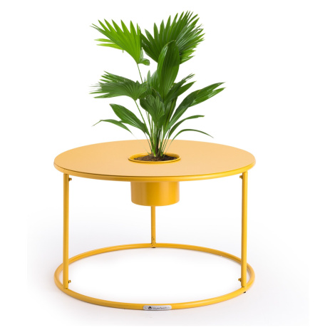 Blumfeldt Irvine, konferenční stolek s květináčem, 60 x 38,5 cm (Ø x V), práškově lakovaná ocel