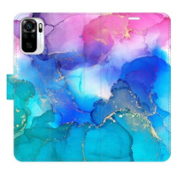 iSaprio flip pouzdro BluePink Paint pro Xiaomi Redmi Note 10 / Note 10S