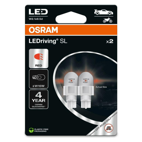 OSRAM LED W16W LEDriving SL Red Red 12V blistr 2ks 921DRP-2BL