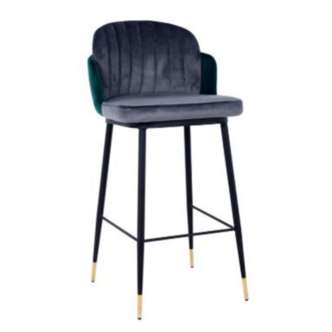 KARE Design Barová stolička Hojas - šedá