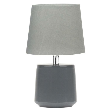 NOVA LUCE stolní lampa ALICIA chrom a šedý kov šedé stínidlo E14 1x5W 230V IP20 bez žárovky 8805