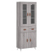 vidaXL Skříň highboard šedá sonoma 69,5 x 34 x 180 cm kompozitní dřevo