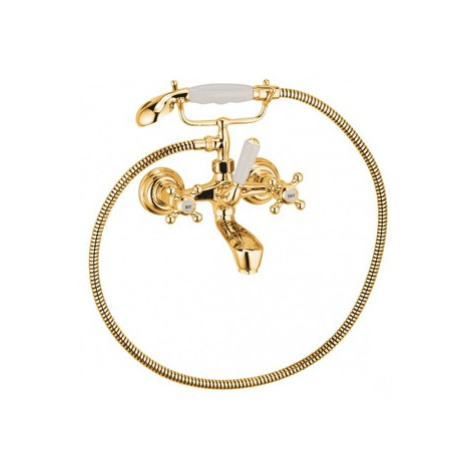 Vanová baterie Kludi 1926 se sprchovým setem 150 mm pozlacená 514414520