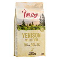 Purizon bezobilné granule, 2 x 400 g - 10 % sleva - Adult jelen & ryba - bezobilné