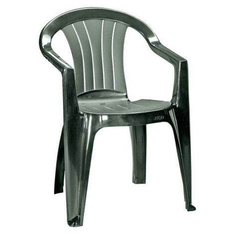 Tmavě zelená plastová zahradní židle Sicilia – Keter