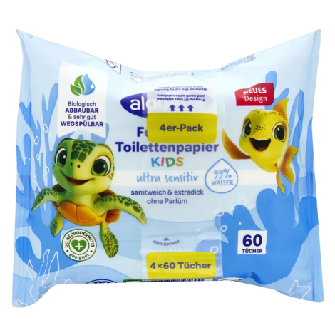 alouette Vlhčený toaletní papír pro děti Ultra Sensitiv 240 ks