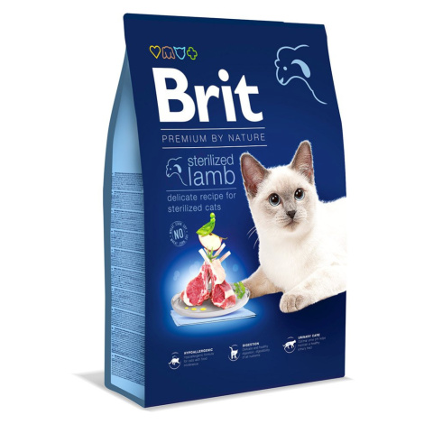 Brit Premium by Nature sterilized Cat jehněčí 8 kg