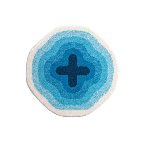 GRUND KARIM 03 Kruhová koupelnová předložka o 60 cm, modrá