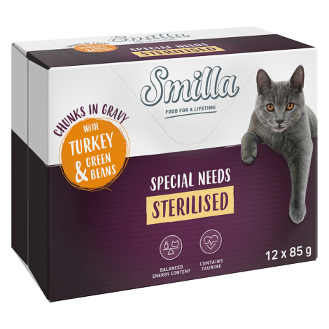 Smilla Sterilised kousky se zeleninou 12 x 85 g - krůtí a zelené fazolky