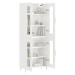 vidaXL Skříň highboard lesklá bílá 69,5 x 34 x 180 cm kompozitní dřevo