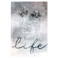Umělecká fotografie Idyllic palm trees | enjoy life, Melanie Viola, (26.7 x 40 cm)