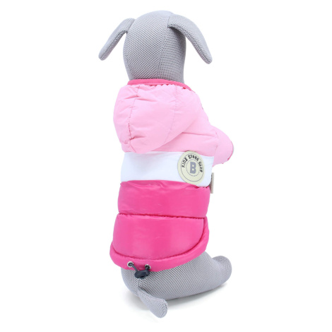Vsepropejska Palaton prošívaná bunda pro psa s kapucí Barva: Růžová, Délka zad (cm): 20, Obvod h