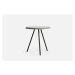 Odkládací stolek "Soround", 4 varianty - Woud Varianta: Ø 45 cm - laminát, šedý | černé nohy (48