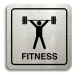 Accept Piktogram "fitness III" (80 × 80 mm) (stříbrná tabulka - černý tisk)