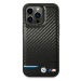 BMW BMHCP14L22NBCK hard silikonové pouzdro iPhone 14 PRO 6.1" black Leather Carbon