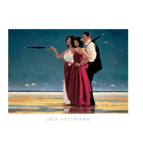 Umělecký tisk The Missing Man II, 1998, Jack Vettriano, 80 × 60 cm MIGNECO&SMITH