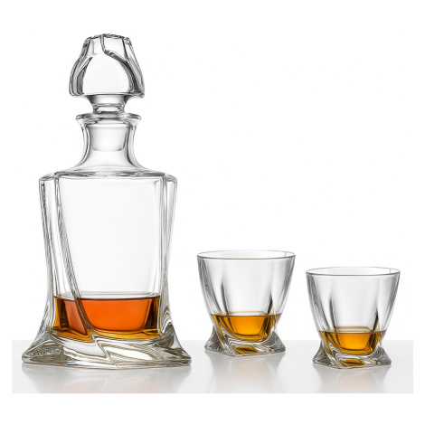Crystalite Bohemia křišťálový whisky set Quadro 1+2