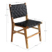 Norddan Designová jídelní židle Jamison černá kůže