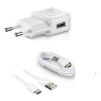 Samsung síťová nabíječka EP-TA200EWE + EP-DG970BWE, USB-C, 15W, bílá - bulk