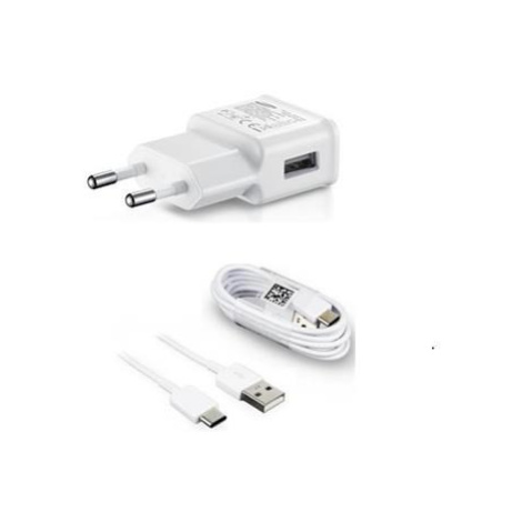 Samsung síťová nabíječka EP-TA200EWE + EP-DG970BWE, USB-C, 15W, bílá - bulk