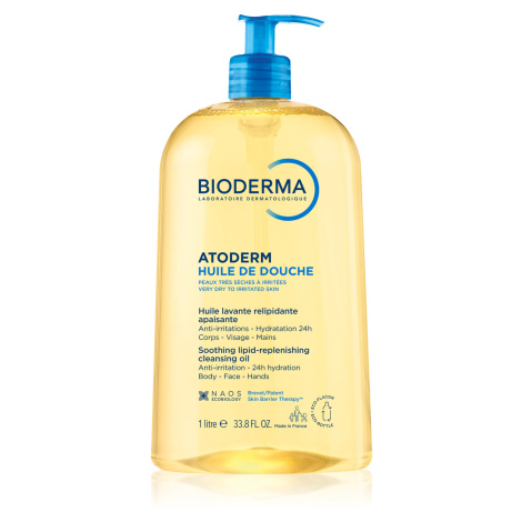 Bioderma Atoderm Huile de douche sprchový olej 1000 ml, zlomený aplikátor,