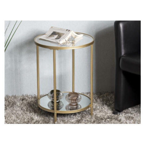 Kulatý odkládací stolek Porto 39 cm, zlatý Asko