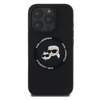 Karl Lagerfeld Liquid Silicone K&CH Heads MagSafe Zadní Kryt pro iPhone 16 Pro Black