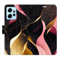 iSaprio flip pouzdro Gold Pink Marble 02 pro Xiaomi Redmi Note 12 5G