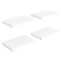 Shumee plovoucí nástěnné 4 ks bílé 40×23×3,8 cm MDF, 323807