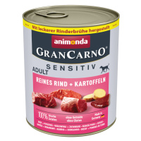 Animonda GranCarno Adult Sensitive 24 × 800 g - výhodné balení - čisté hovězí & brambory