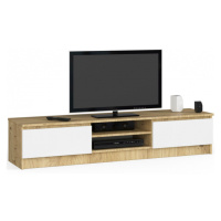 Stolek pod TV RTV K 160 CLP dub artisan / bílý