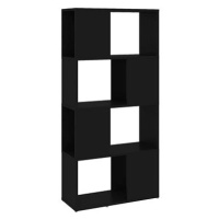 Shumee dělící stěna černá 60×24×124,5 cm dřevotříska, 809081