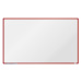 boardOK Bílá magnetická tabule s emailovým povrchem 200 × 120 cm, červený rám